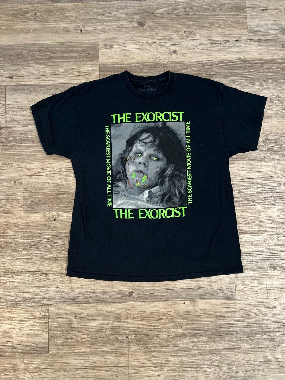 The Exorcist Horror Vintage Tee T-Shirt Size XL Halloween Regan